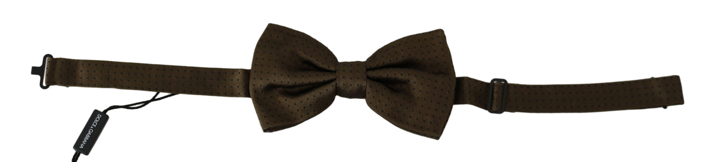 Elegante papillon a pois in seta