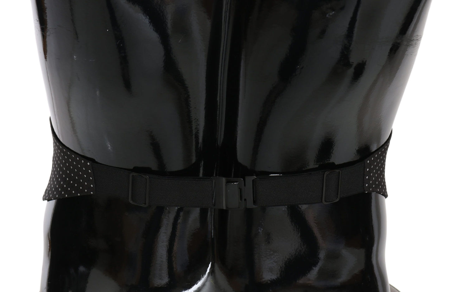 Eleganter schwarz gepunkteter Seidenkummerbund