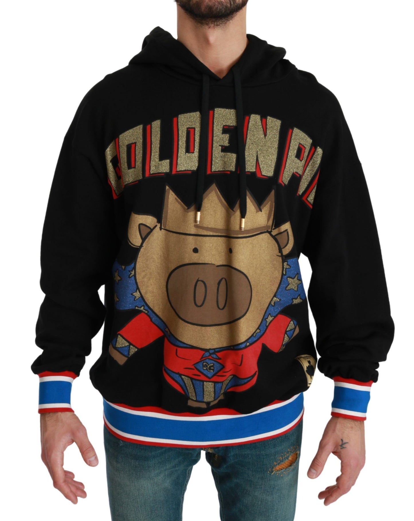 Elegante pullover con cappuccio con motivo regale