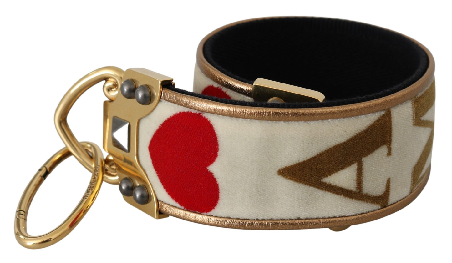 Tracolla stampata AMORE oro chic