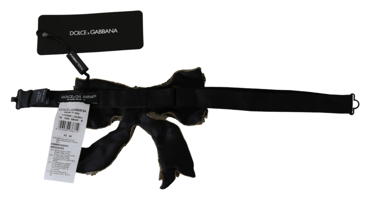 Elegante papillon in seta dorata - Abbaglia con stile