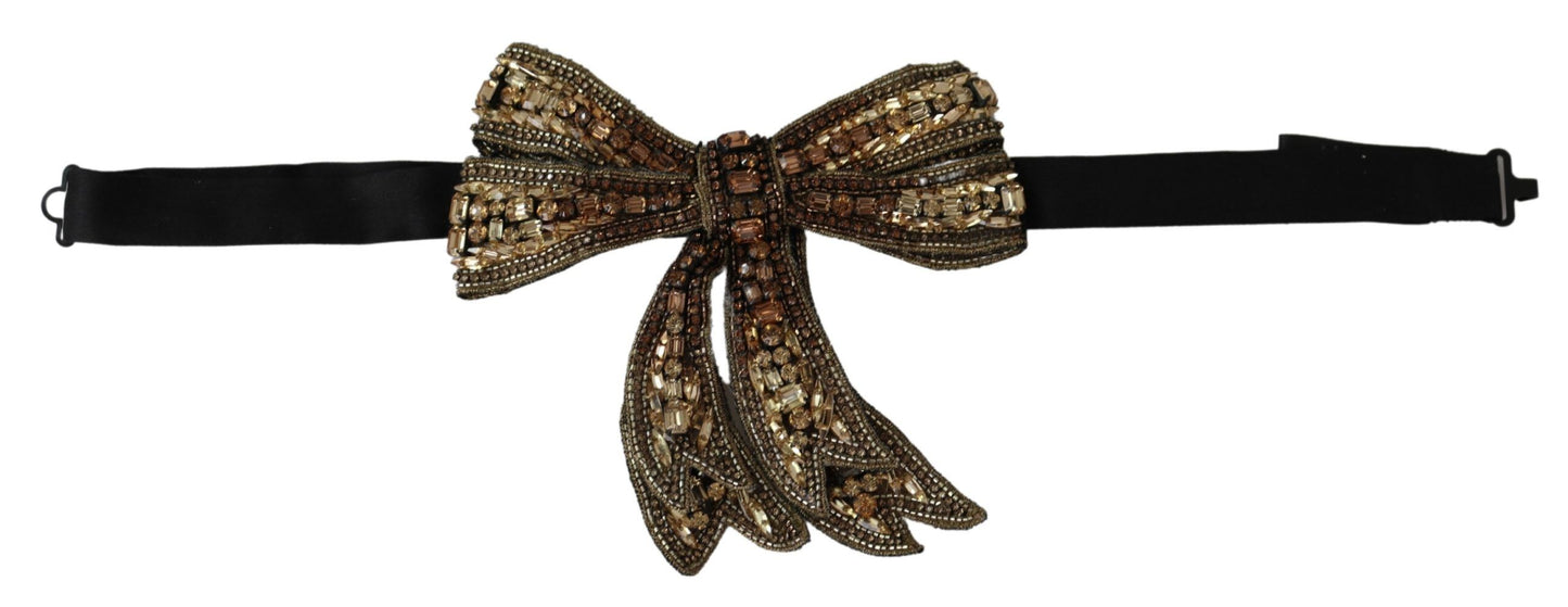 Elegante papillon in seta con strass