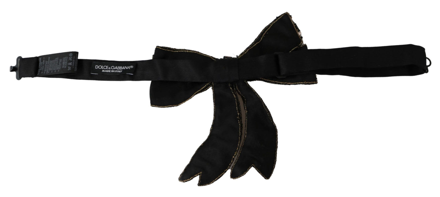 Elegante papillon in seta con strass