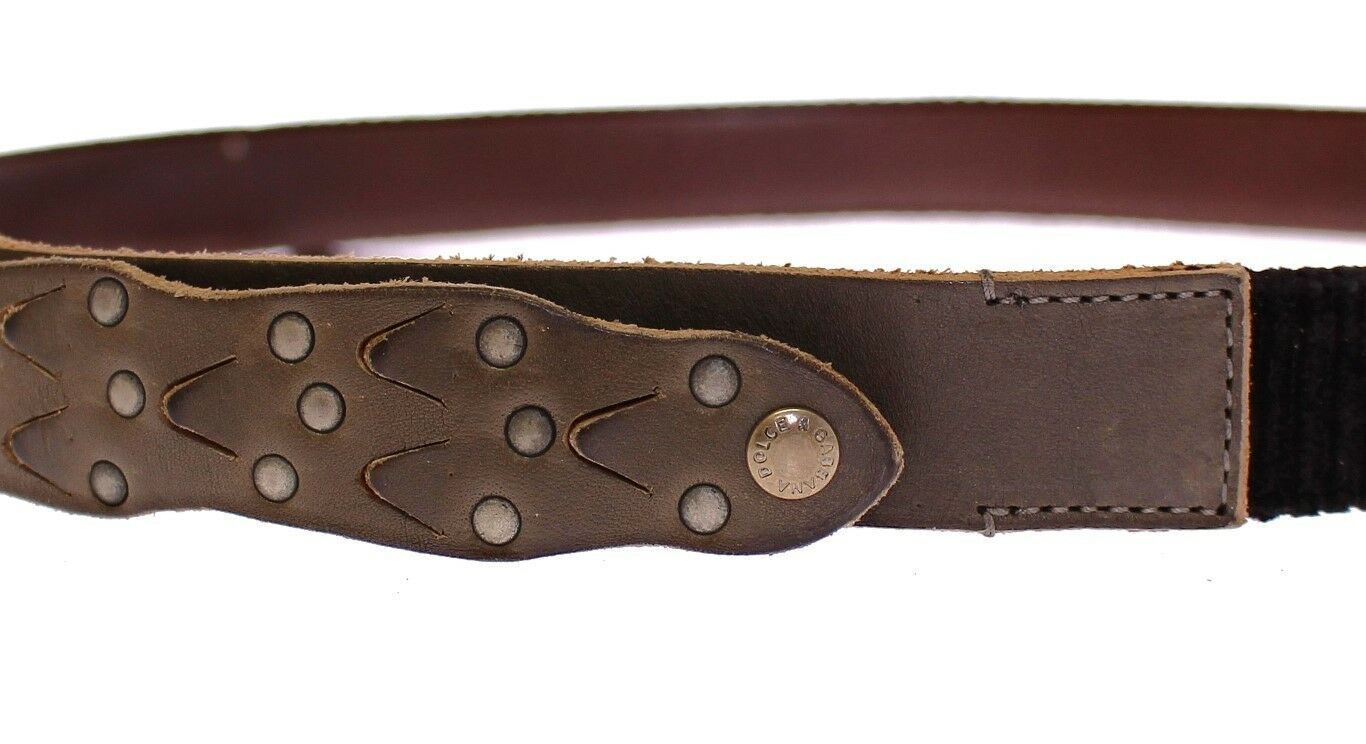 Cintura da uomo elegante in pelle e cotone fusion