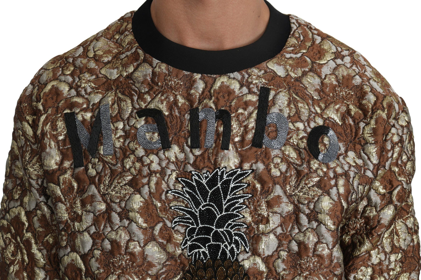 Maglione girocollo multicolore opulento