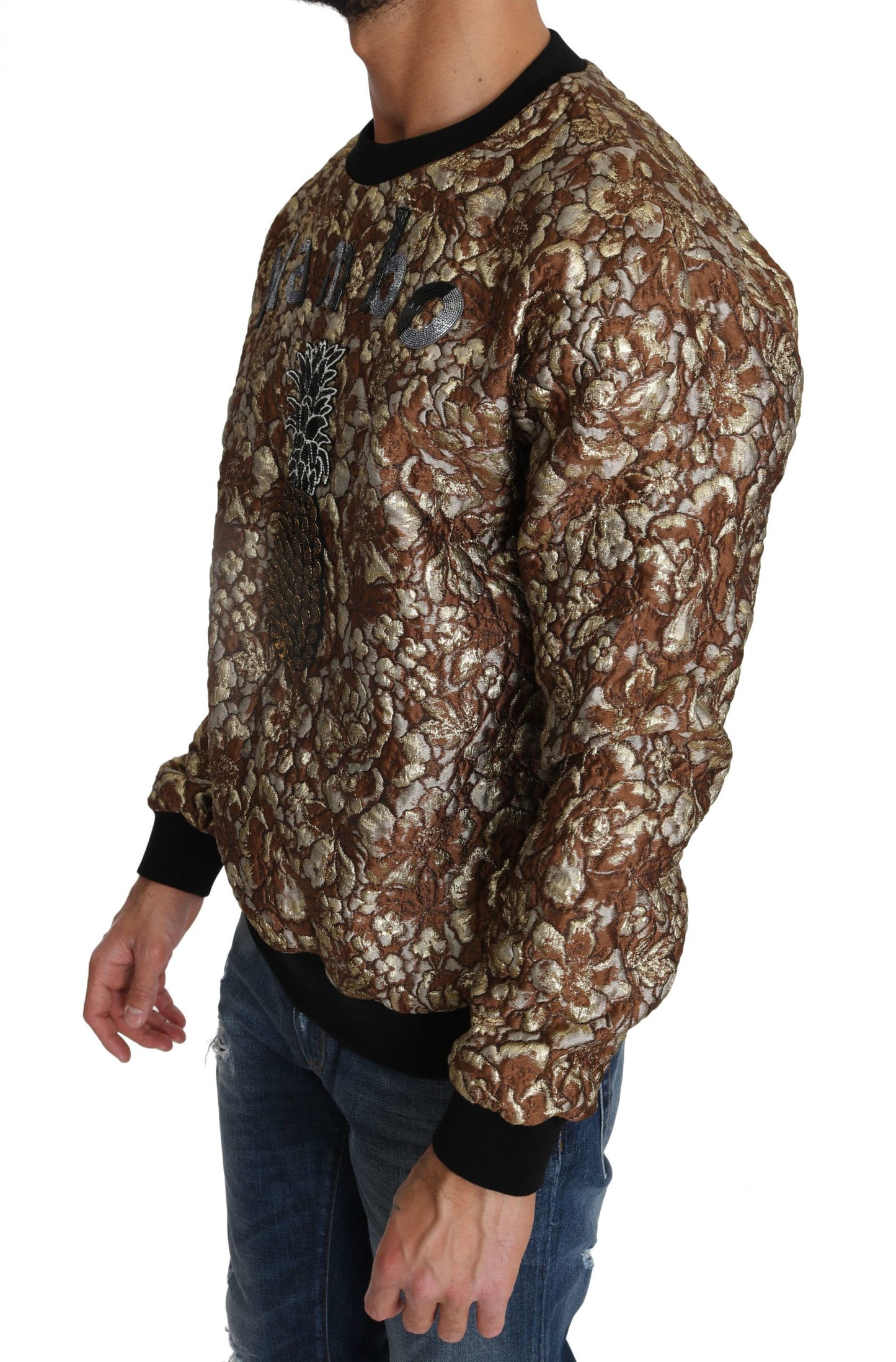 Maglione girocollo multicolore opulento