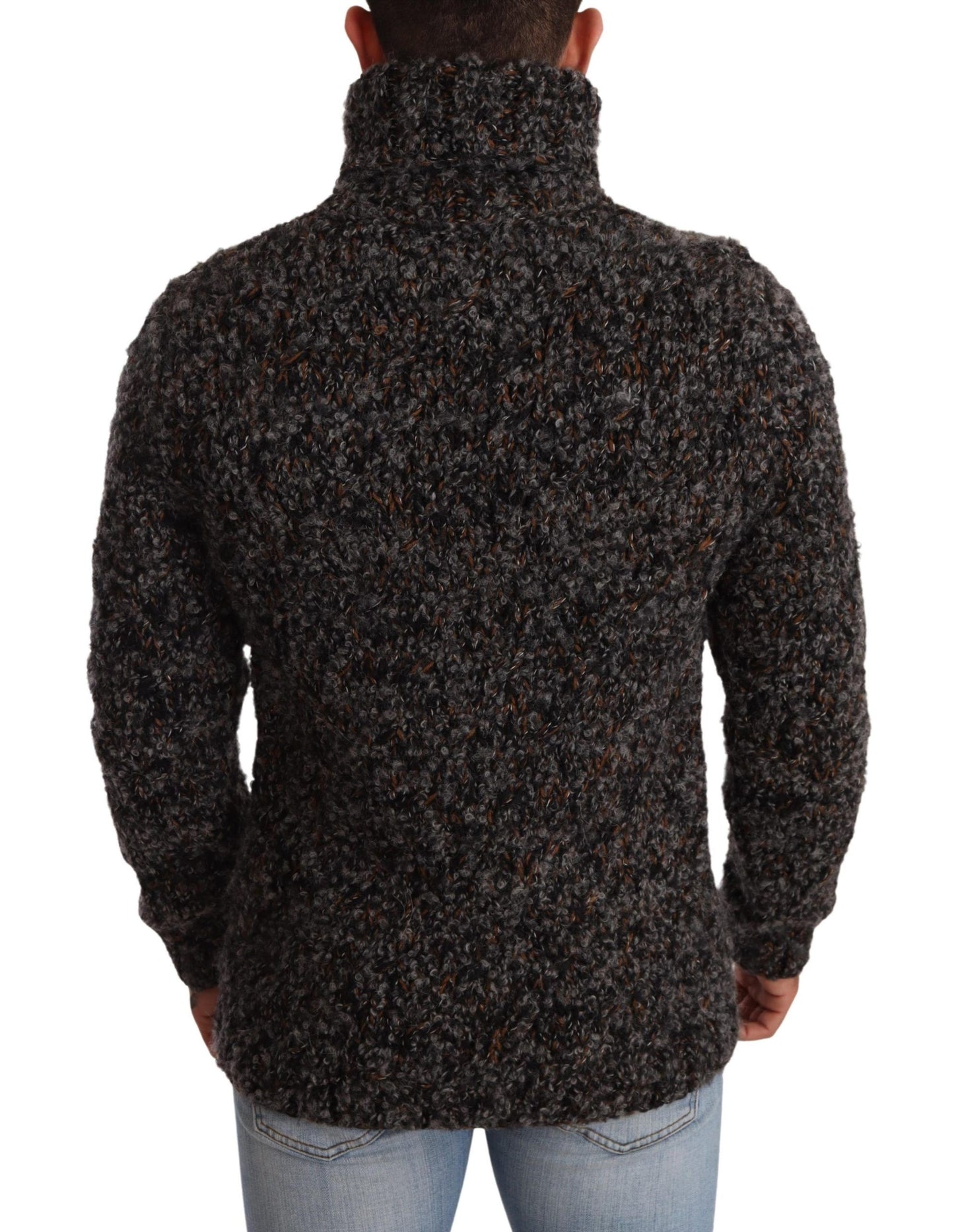 Eleganter gesprenkelter Rollkragenpullover aus Wollmischung