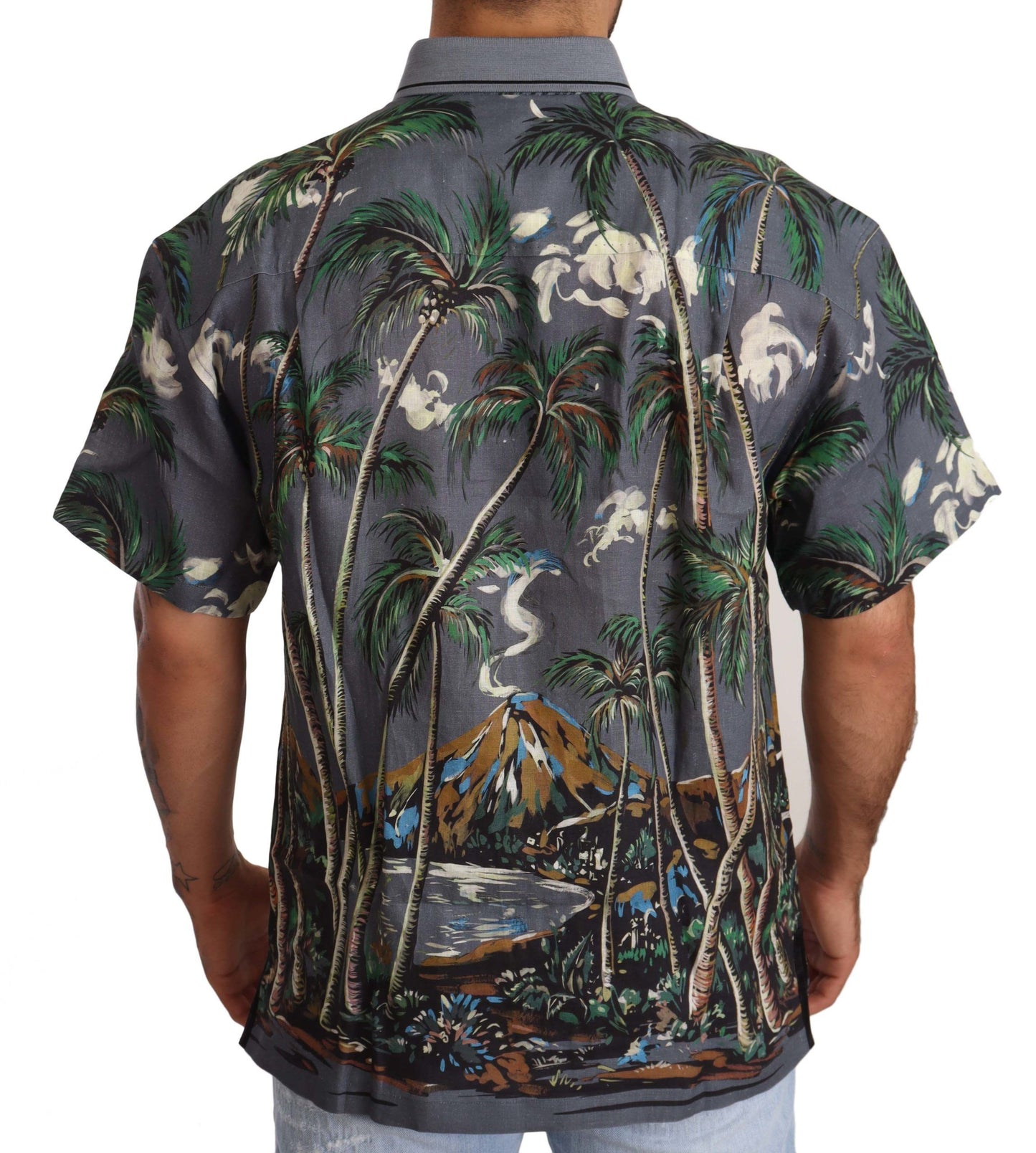 Tropical Elegance Leinen-Seide Herrenhemd