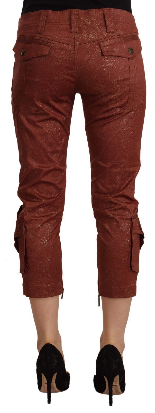 Pantaloni eleganti in cotone a vita media con taglio corto