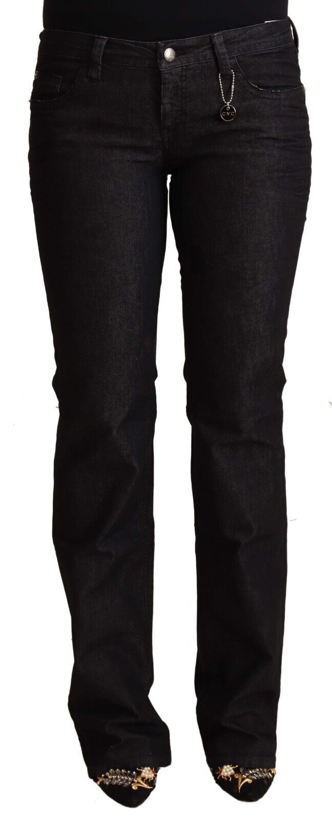 Schicke Skinny Jeans in Schwarz mit niedriger Taille