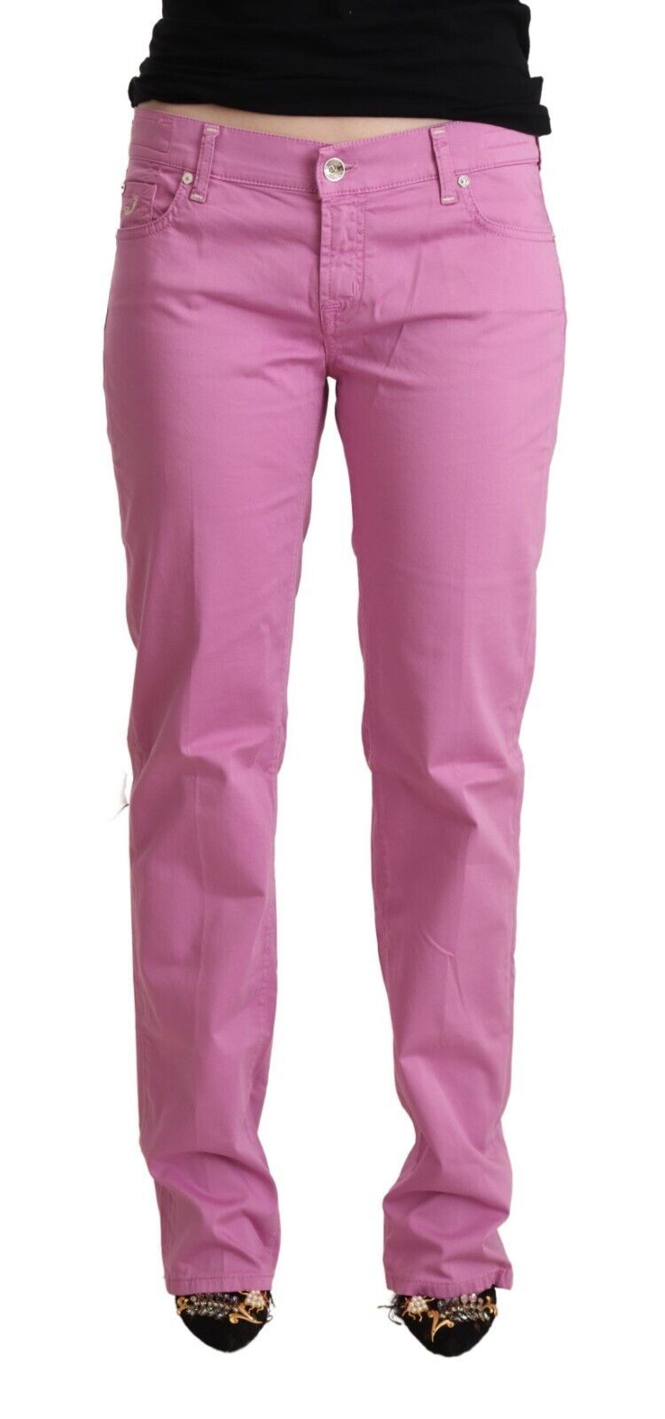Elegante Tapered Jeans in Pink