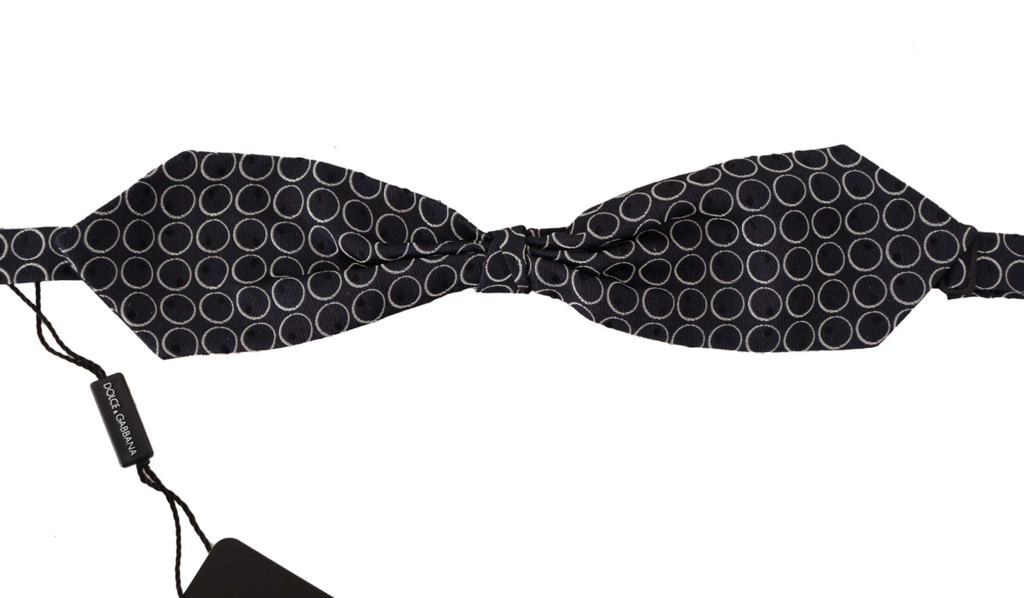 Elegante papillon in seta bianco e nero