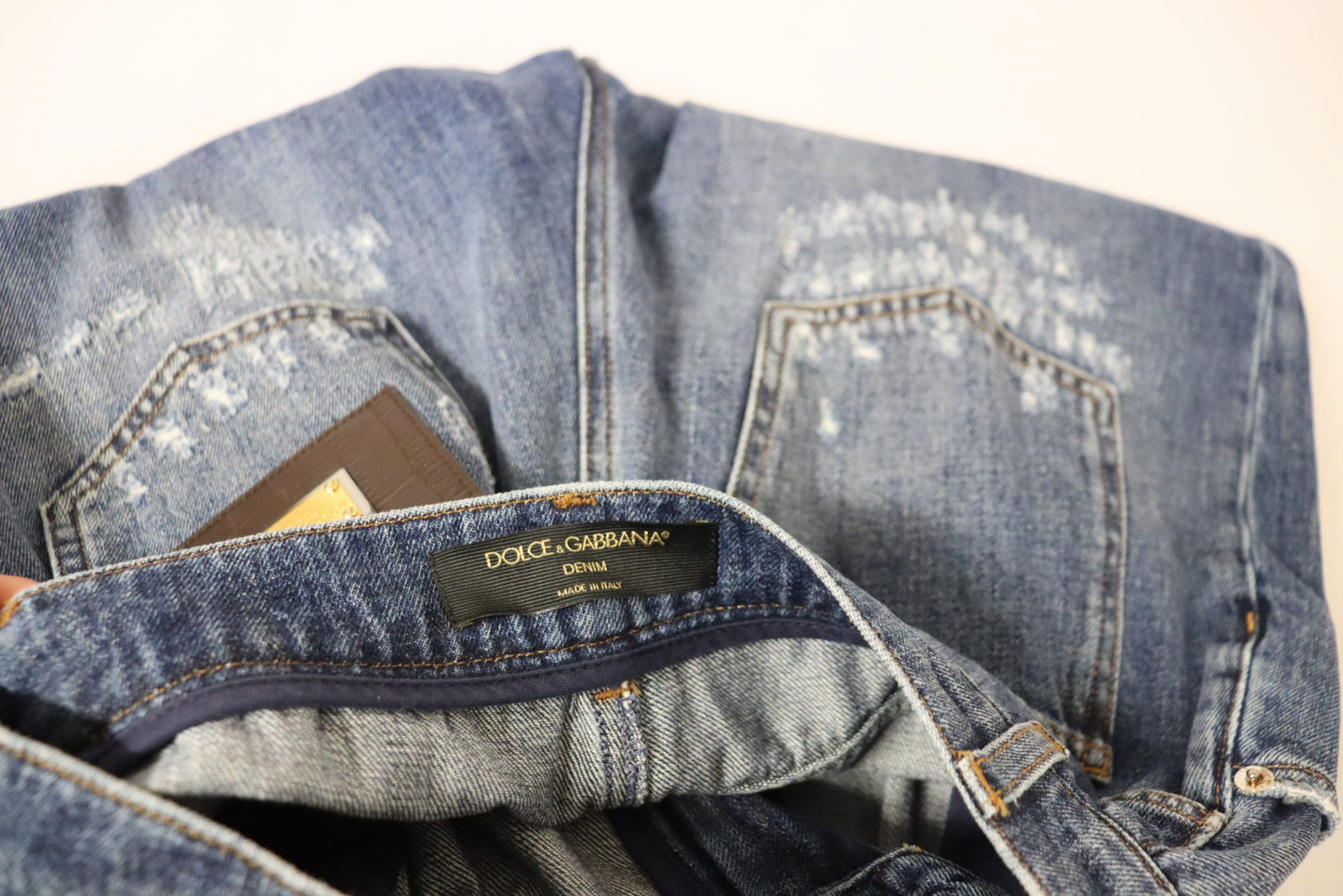Skinny Jeans mit hoher Taille – Chic Blue Washed