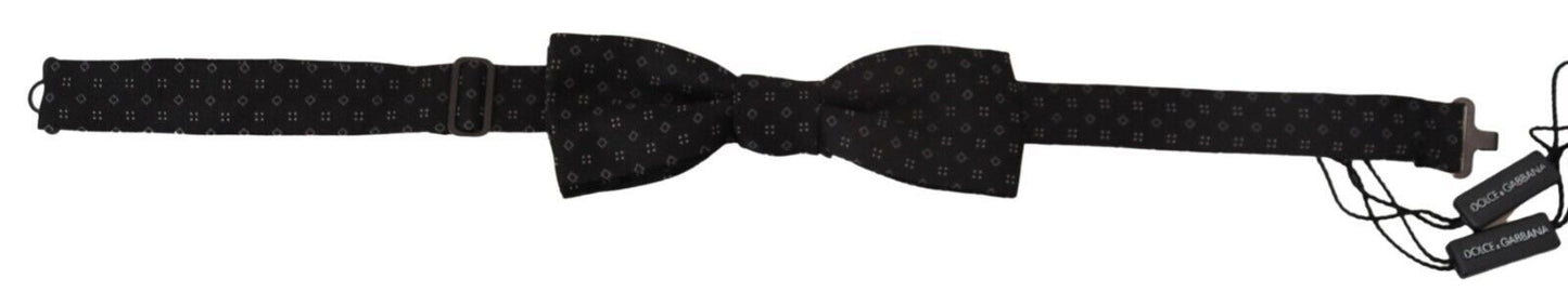 Elegante papillon nero in seta per uomo