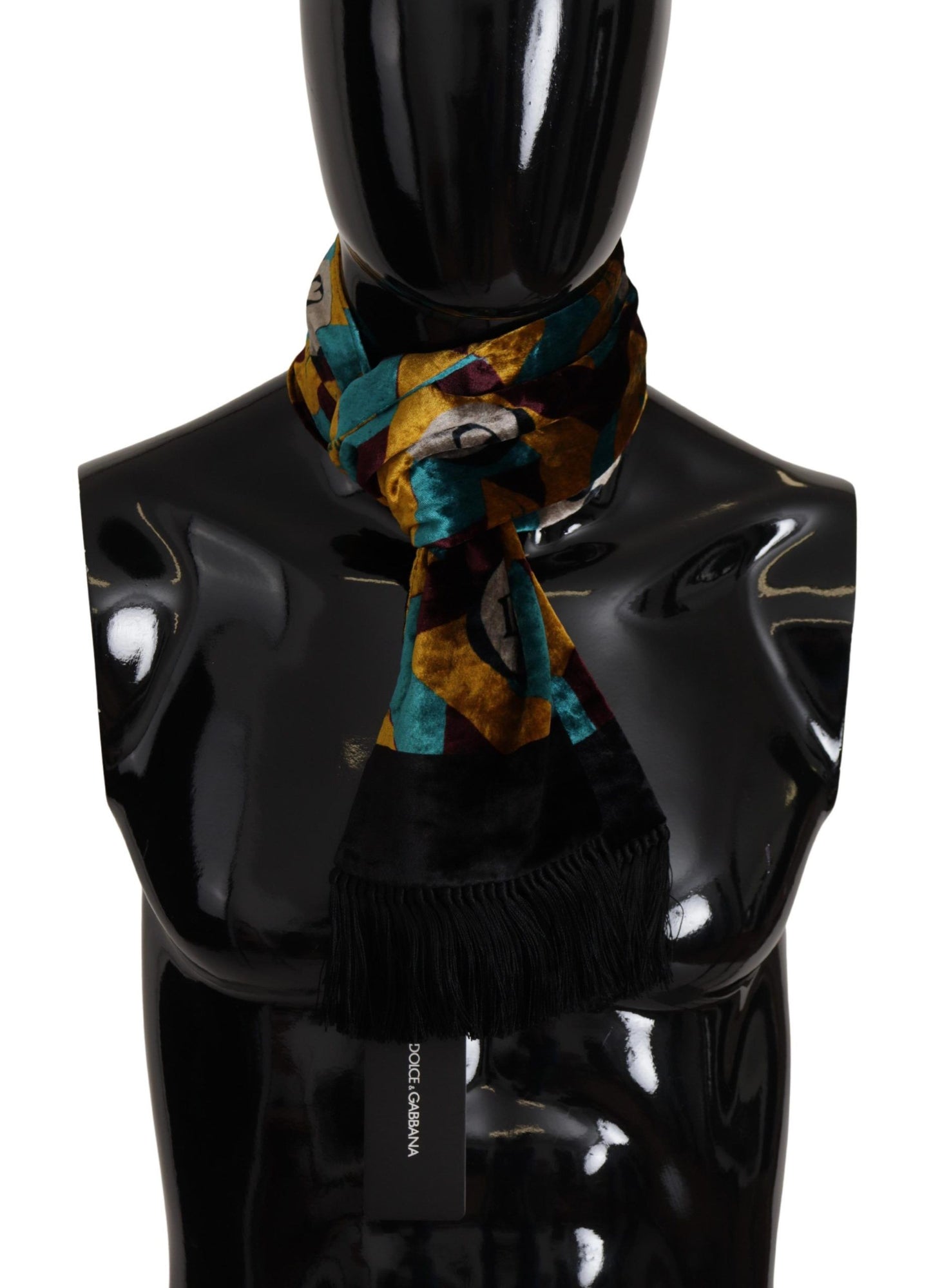 Elegante sciarpa da uomo in misto seta multicolore