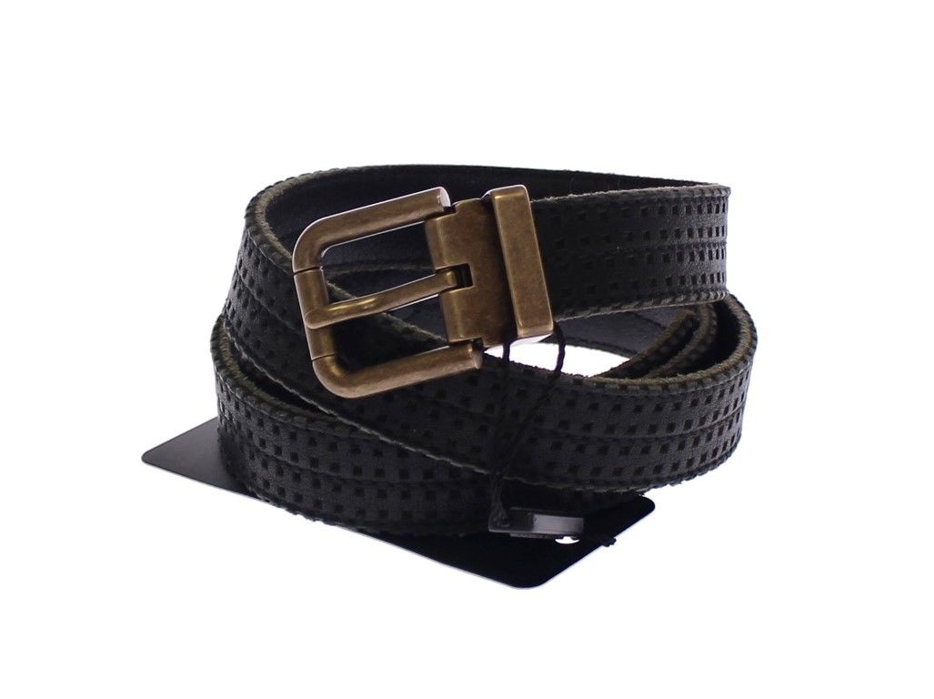 Cintura da uomo elegante in misto pelle e cotone blu