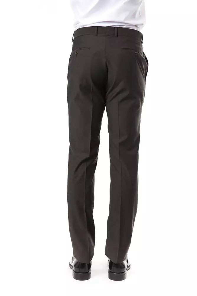 Pantaloni da uomo in lana grigia