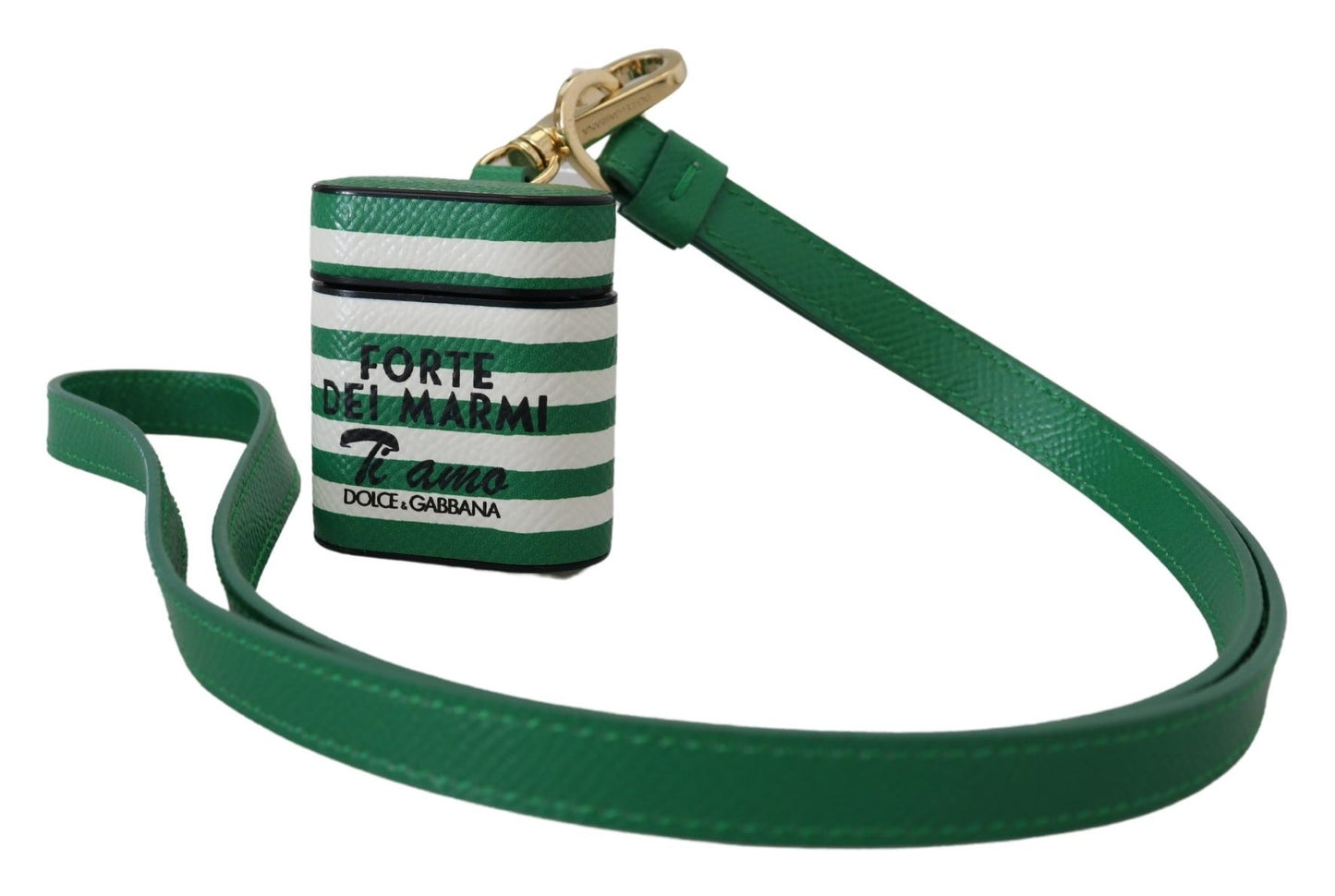 Elegante custodia in pelle per Airpods - Verde lussureggiante