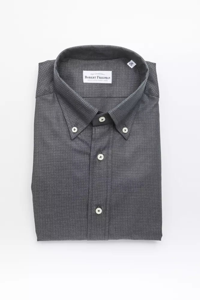 Camicia da uomo in cotone verde