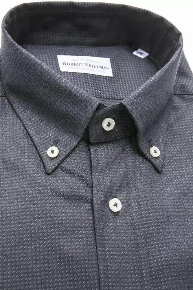 Camicia da uomo in cotone verde