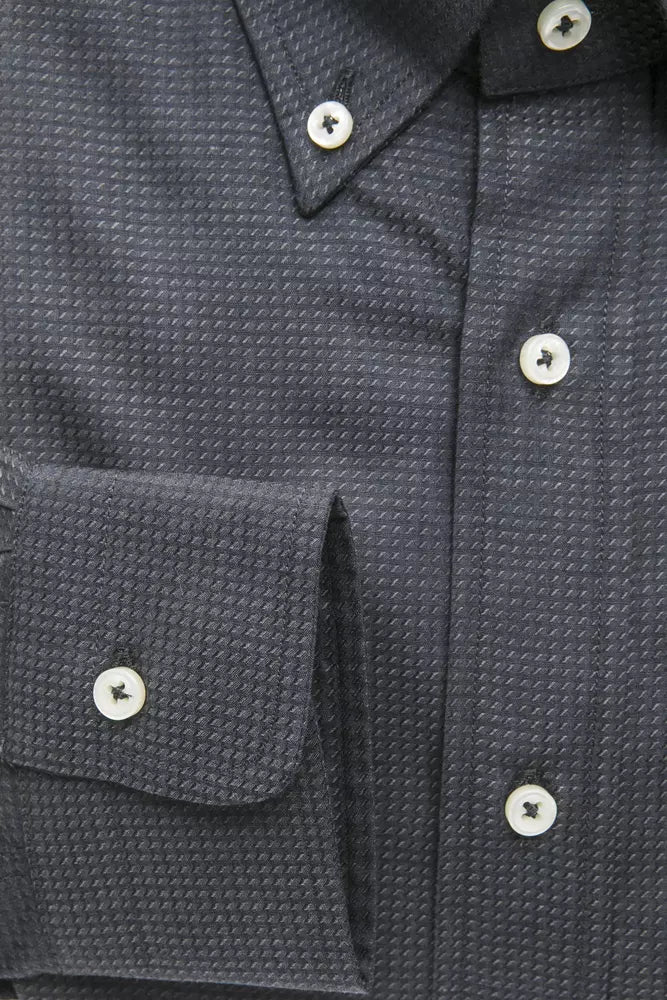 Camicia da uomo in cotone verde