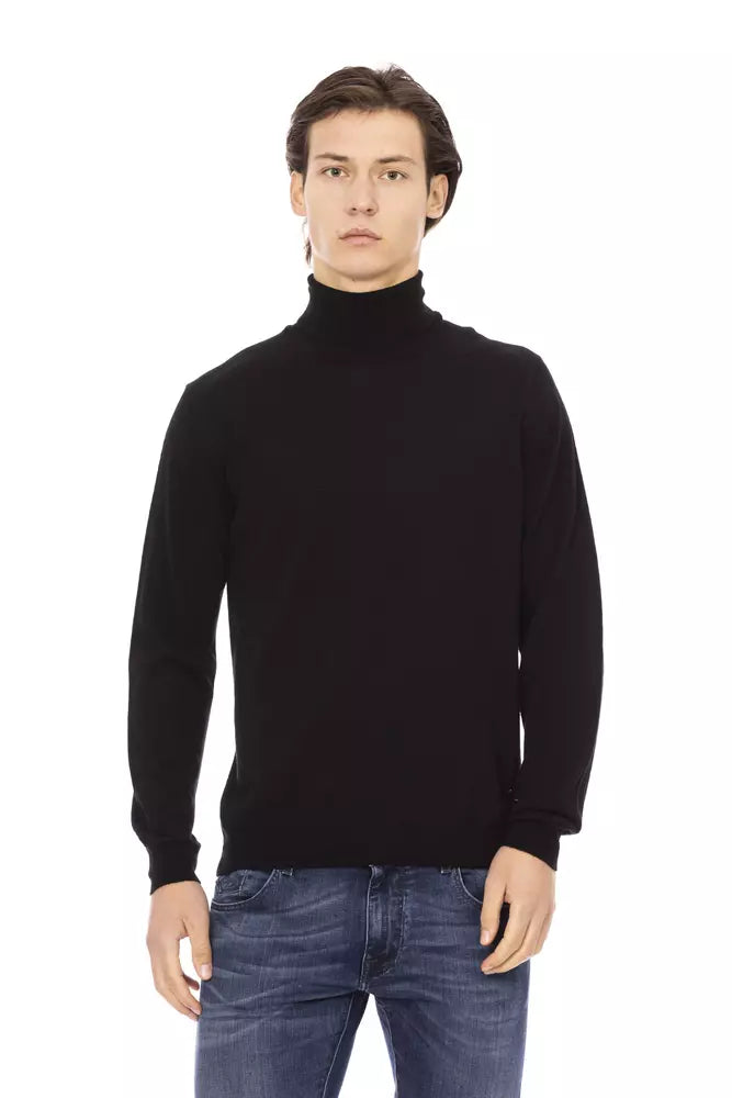Maglione da uomo in tessuto nero