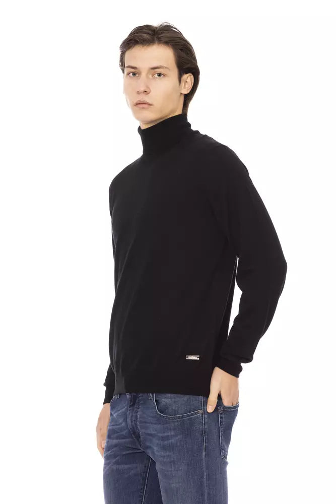 Maglione da uomo in tessuto nero