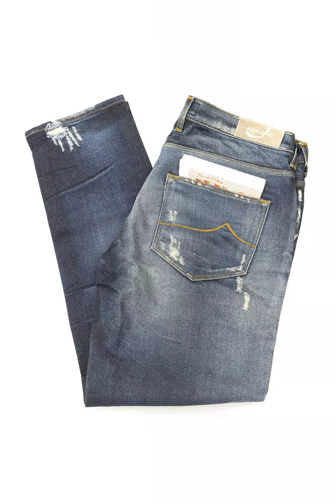 Blaue Damenjeans aus Baumwolle