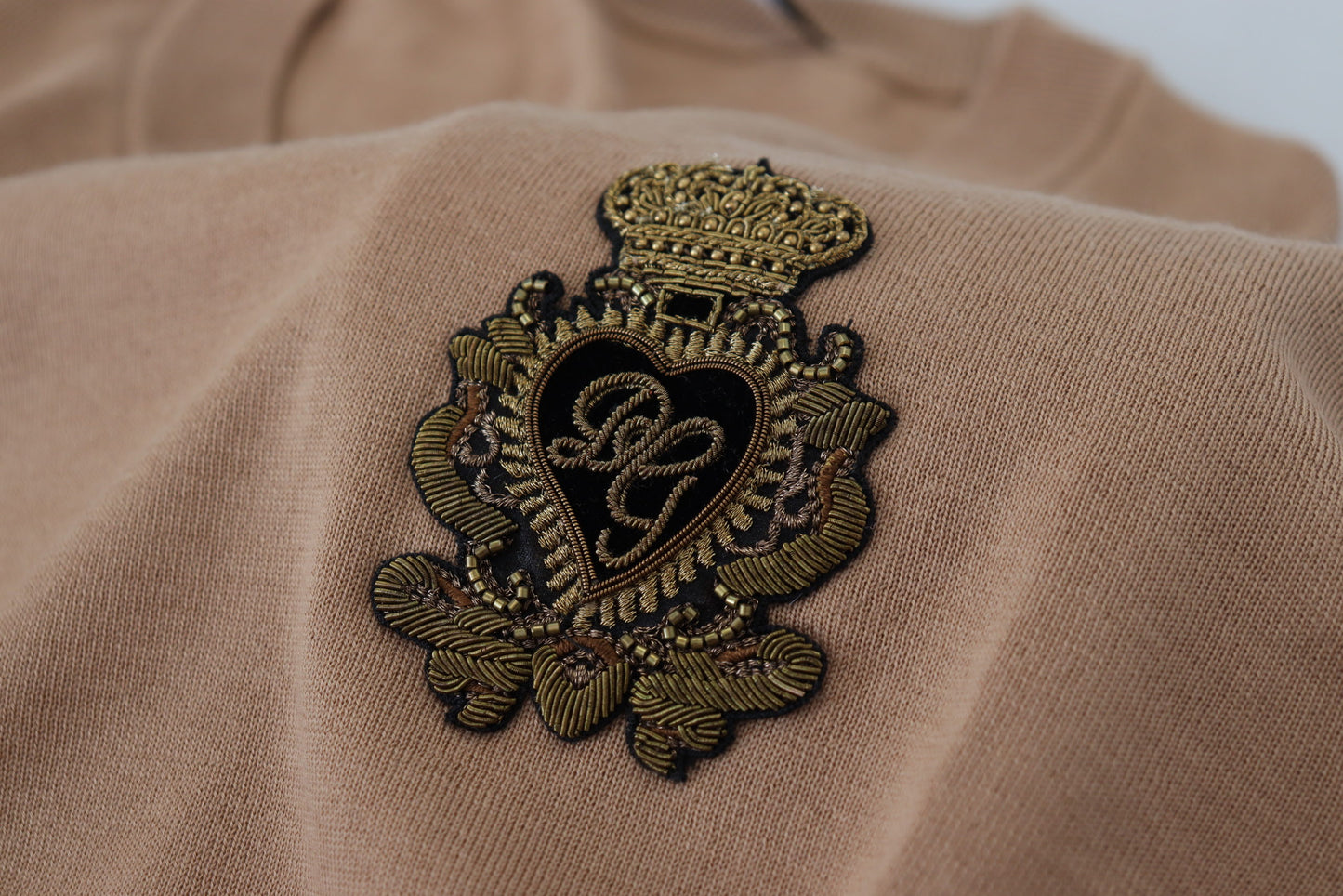 Maglione girocollo in cashmere beige