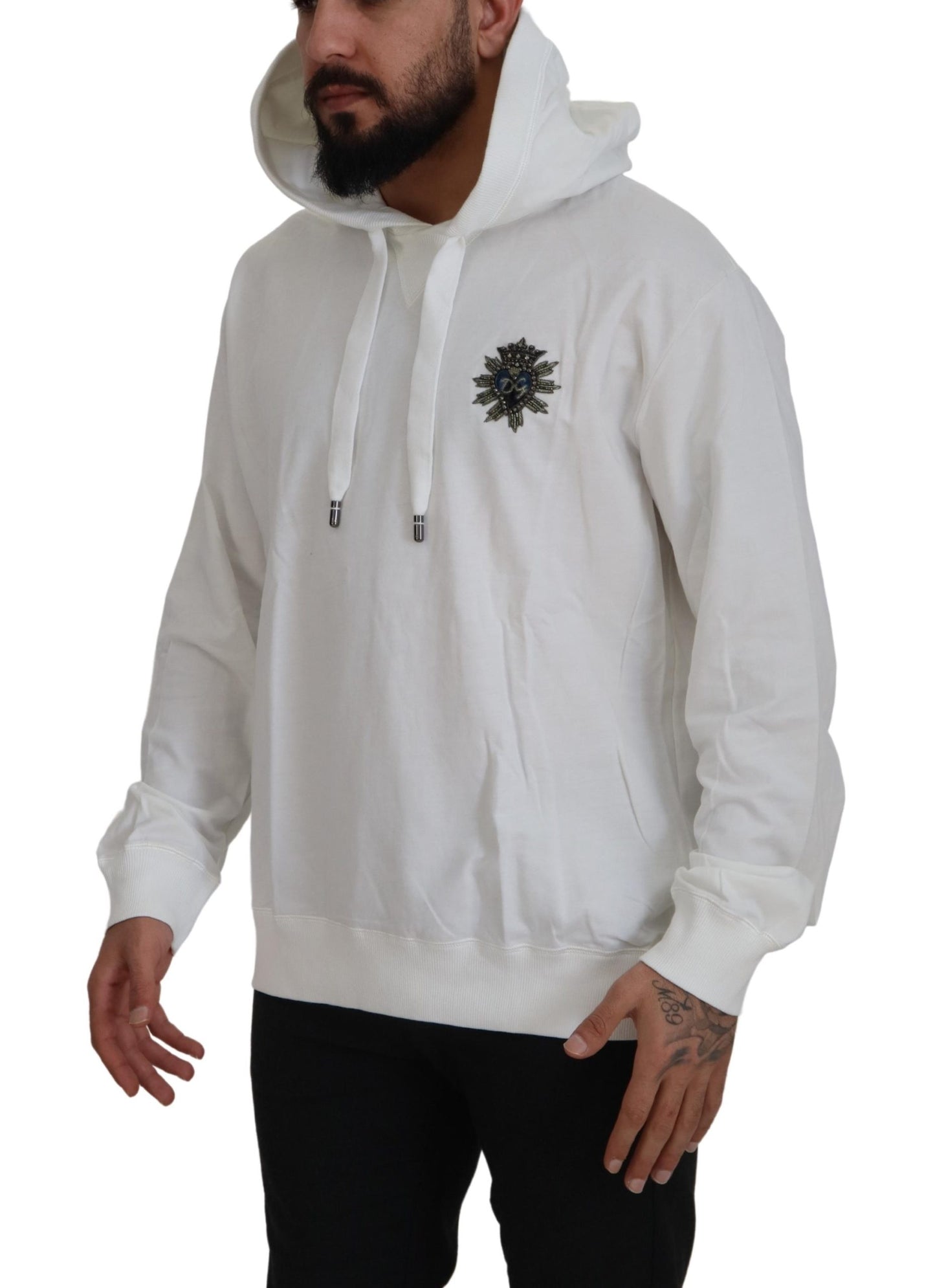 Stupendo maglione con cappuccio bianco