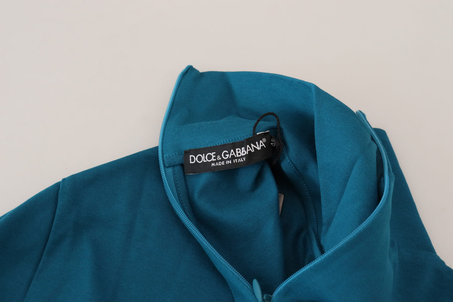 Elegante maglione pullover in cotone blu