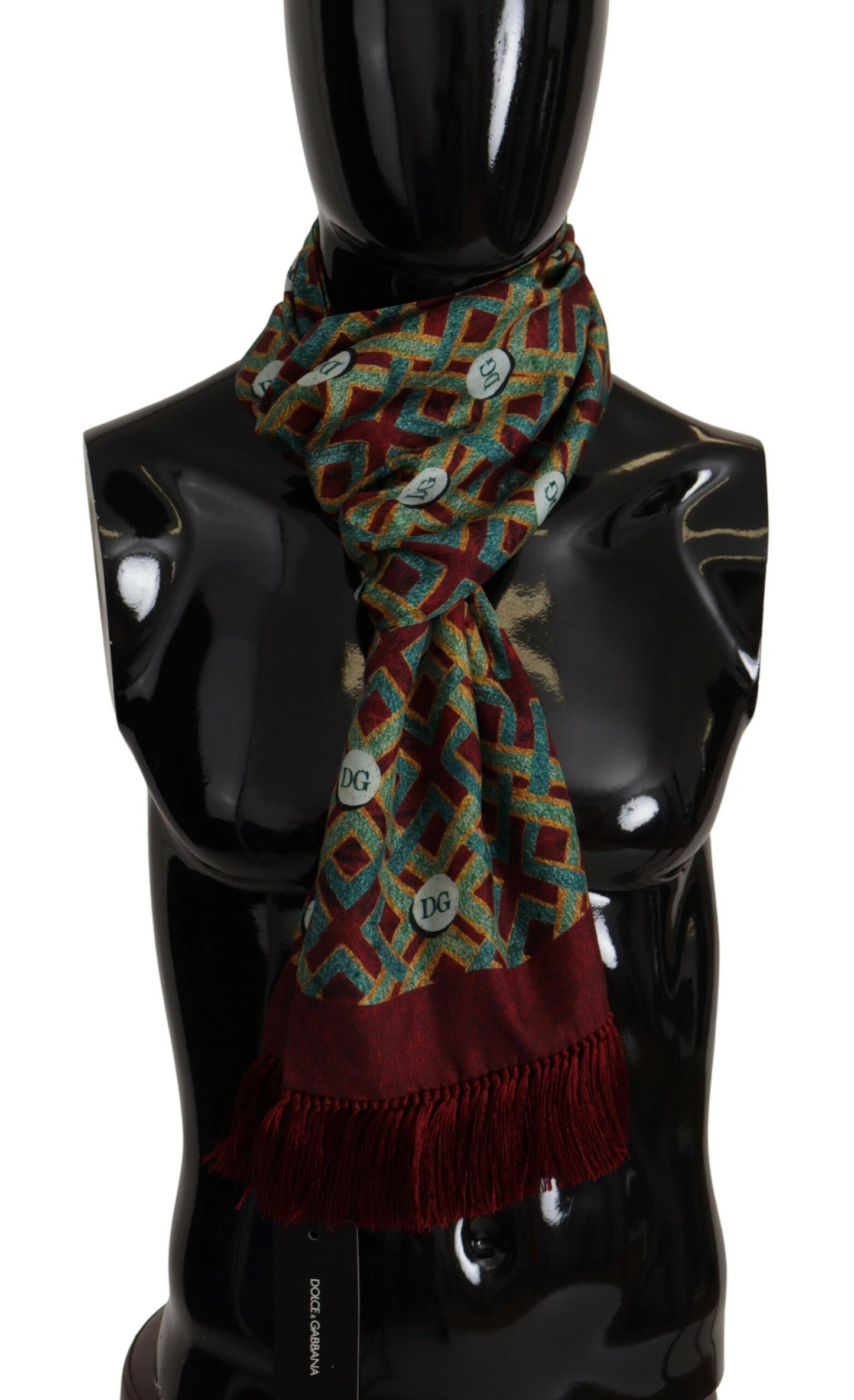 Elegante sciarpa da uomo in seta multicolore
