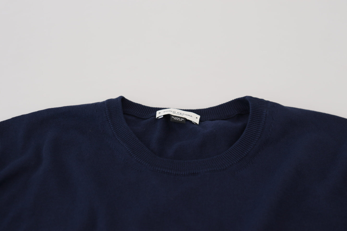 Maglione pullover blu girocollo autentico