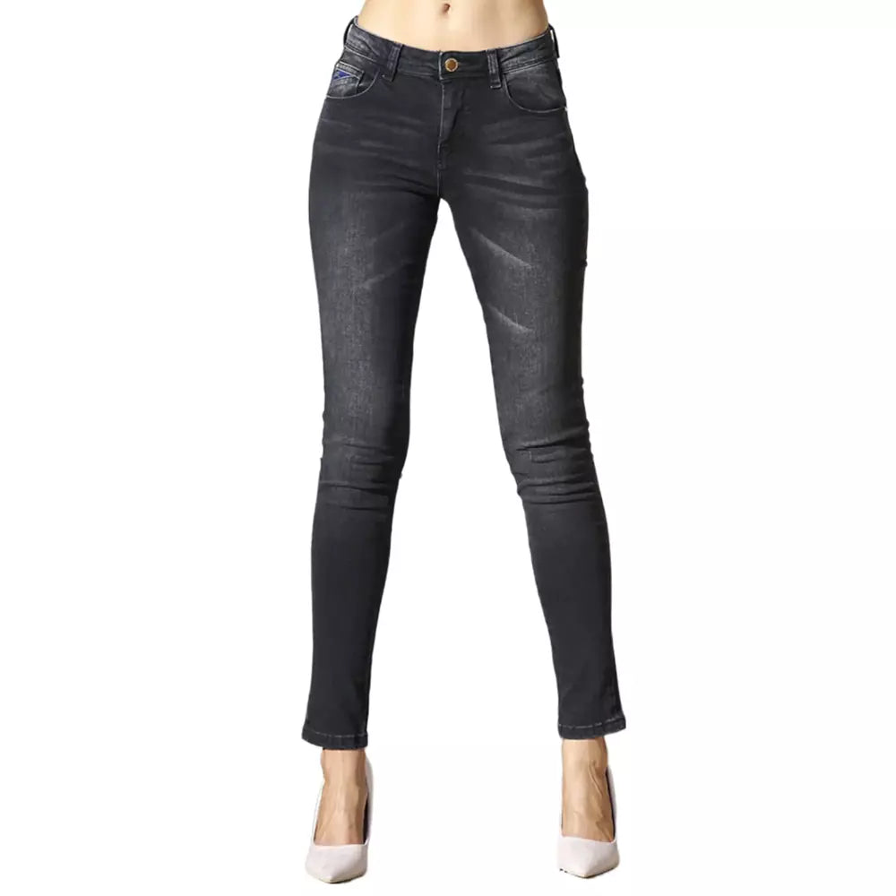 Schwarze Baumwolljeans für Damen
