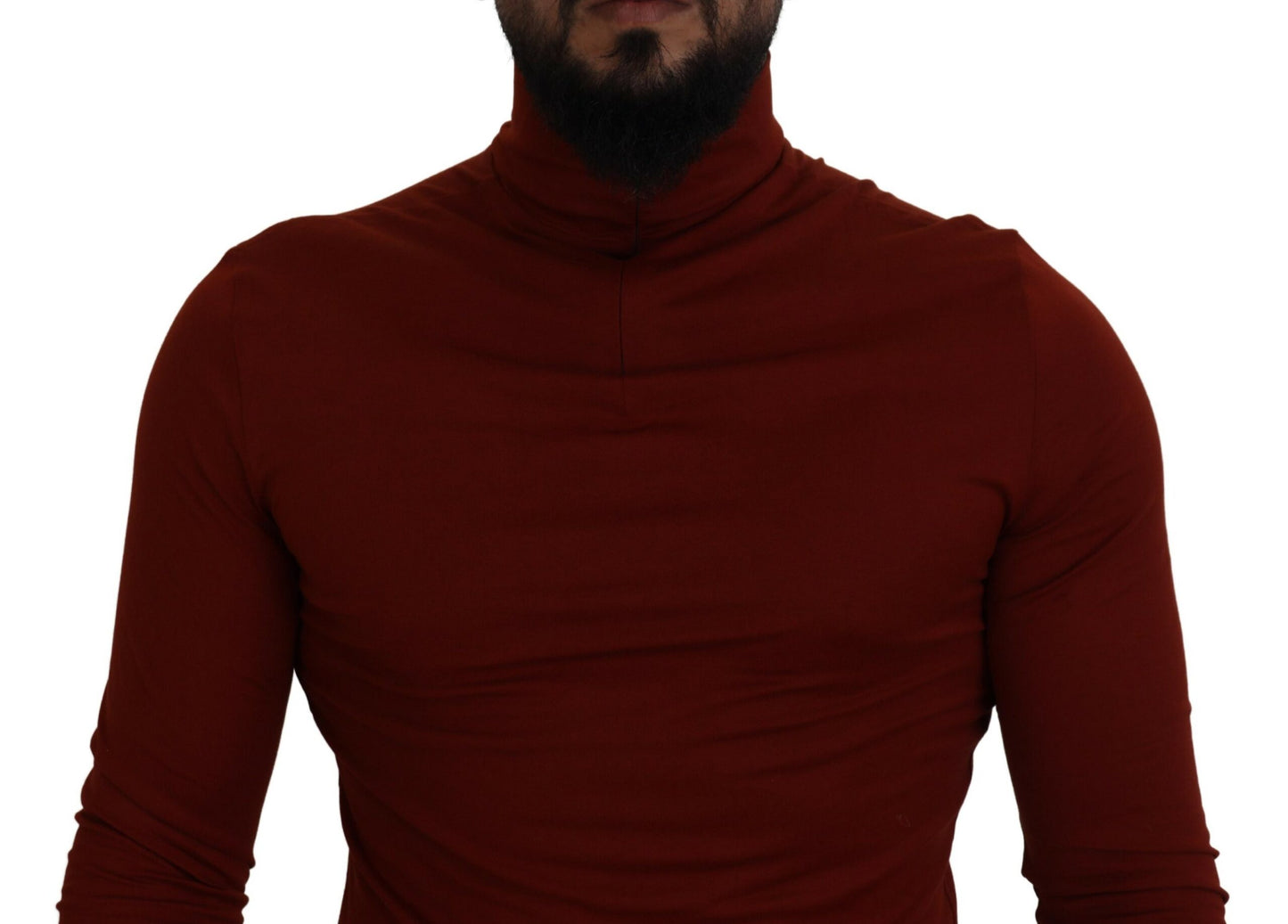 Elegante maglione con cerniera e colletto color marrone