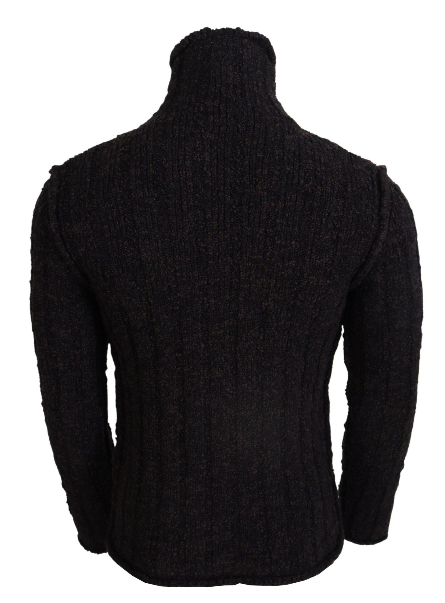 Elegante maglione a collo alto in misto lana