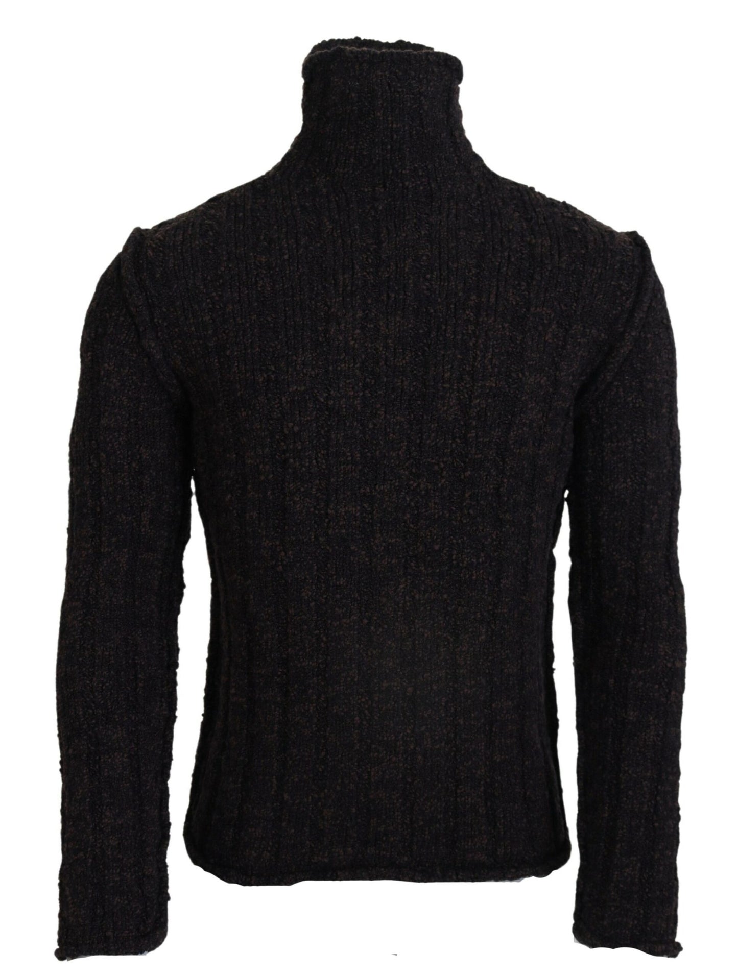 Elegante maglione a collo alto in misto lana