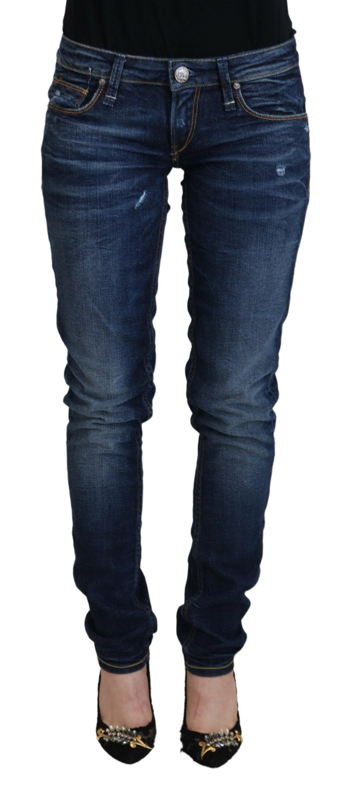 Jeans skinny eleganti a vita bassa firmati
