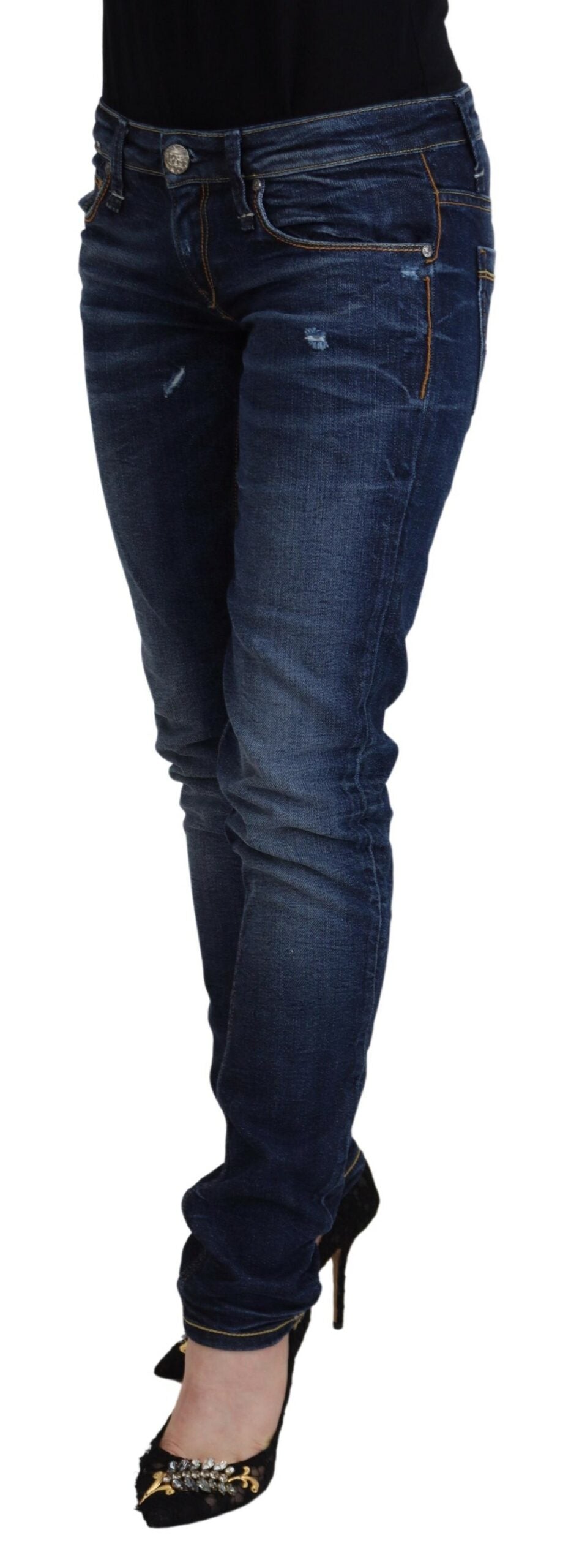 Jeans skinny eleganti a vita bassa firmati