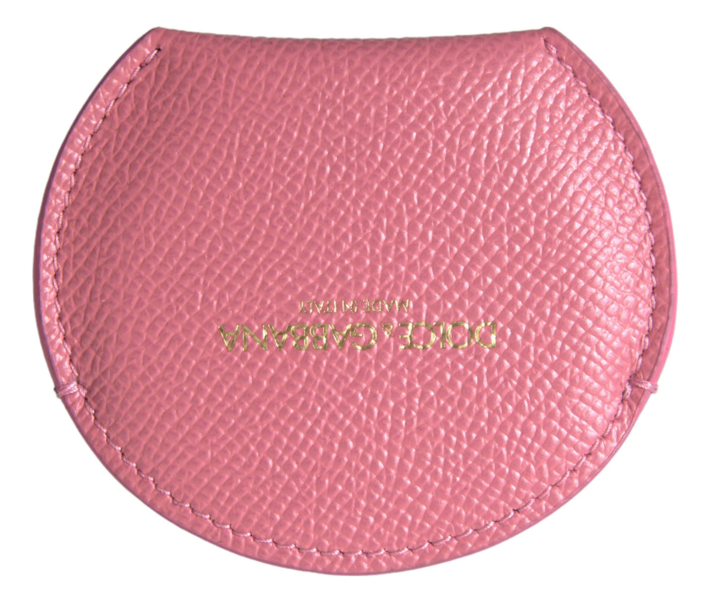 Elegante porta specchio in pelle rosa