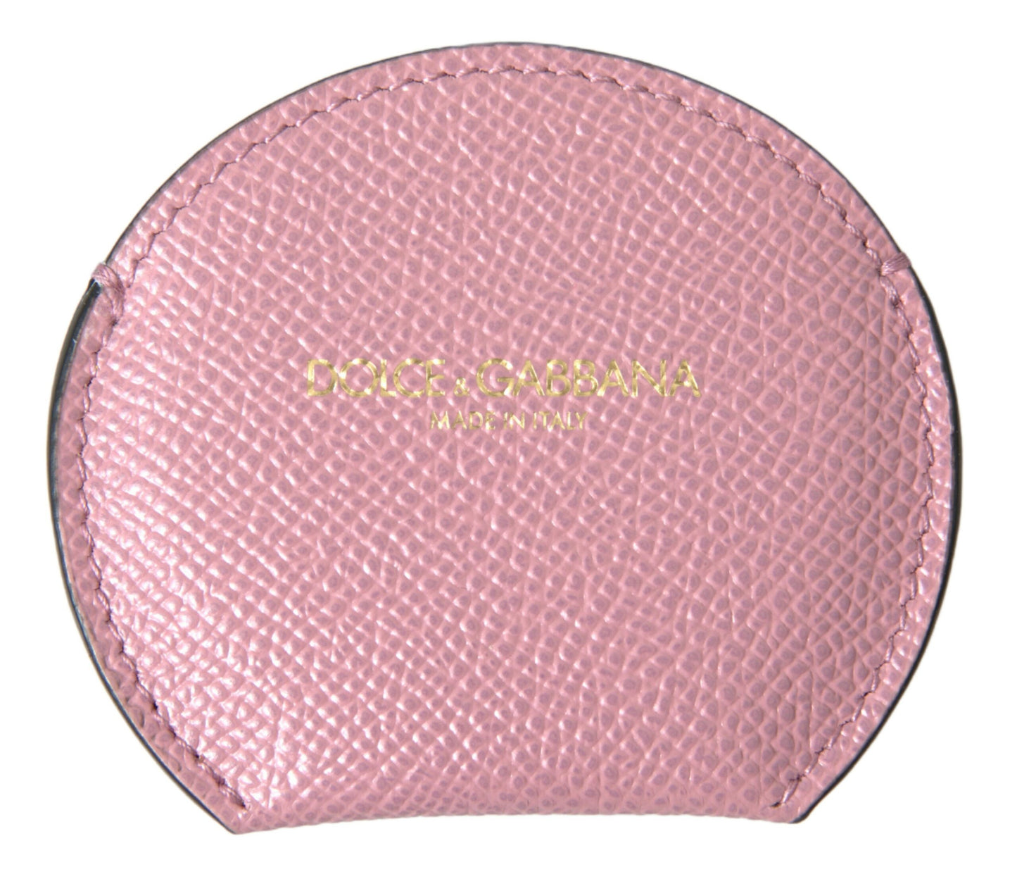 Elegante portaspecchietto in pelle rosa