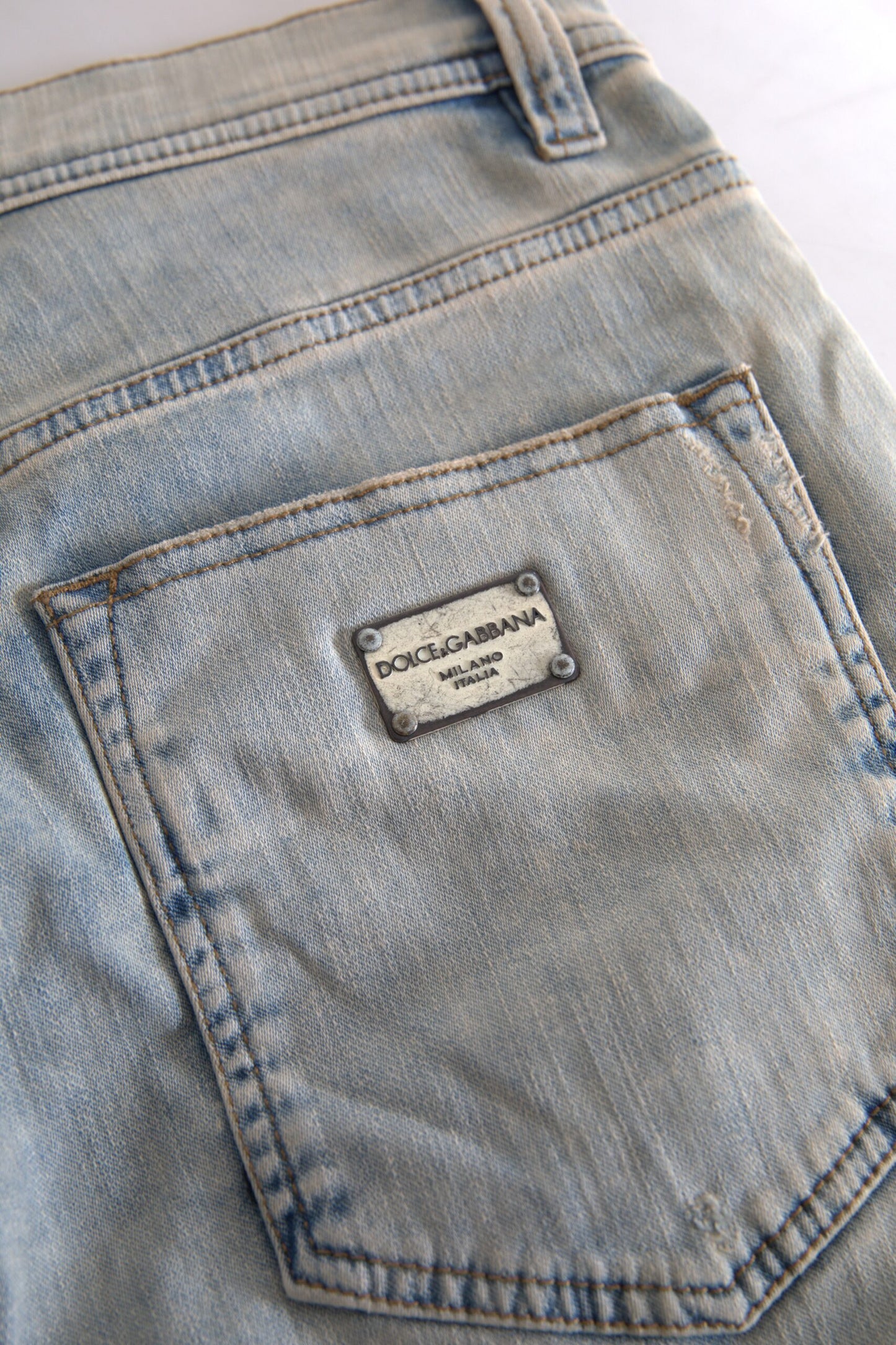 Schicke Skinny Jeans mit mittlerer Taille in Blau