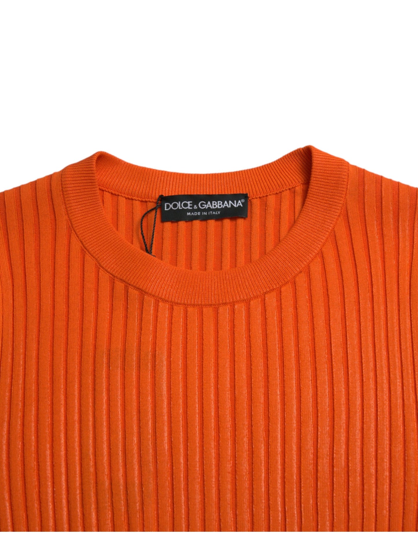 Eleganter Strickpullover in Sonnenuntergangsorange