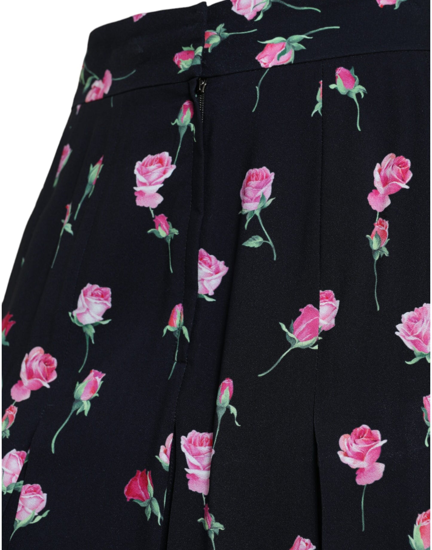 Eleganter knielanger A-Linien-Rock mit Blumenmuster