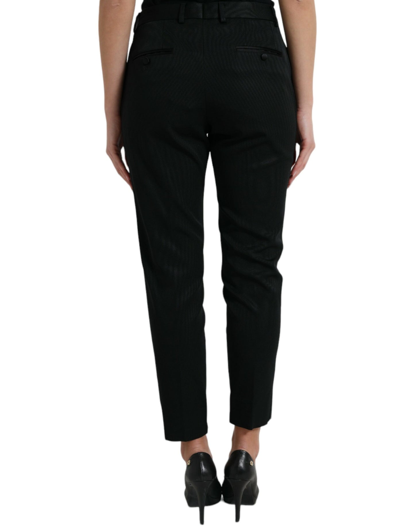 Elegante High-Waist Tapered Cropped Pants
