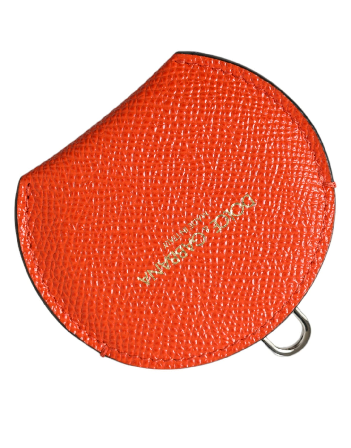 Elegante porta specchio in pelle arancione