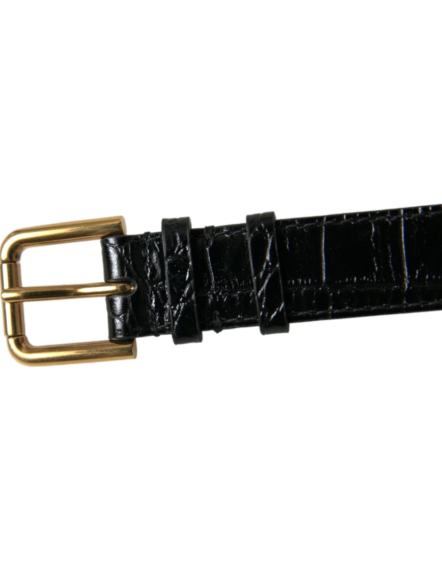 Elegante bracciale in pelle nera dorata