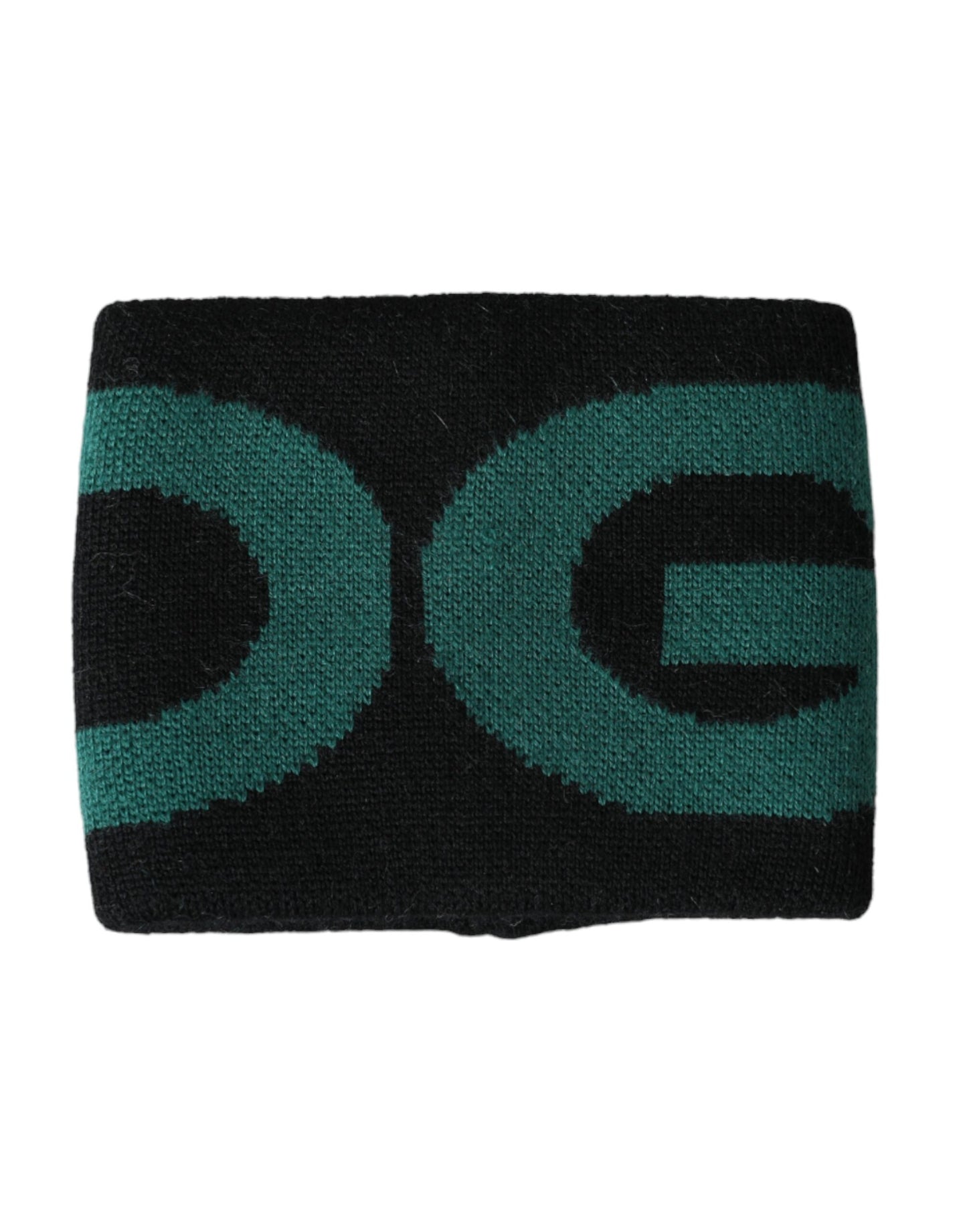 Braccialetto con logo in lana verde nero #DGMILLENNIALS
