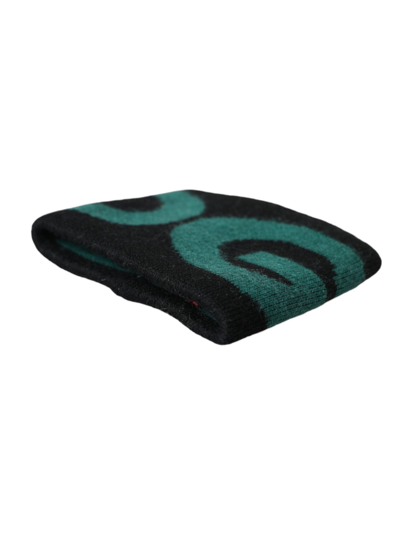 Braccialetto con logo in lana verde nero #DGMILLENNIALS