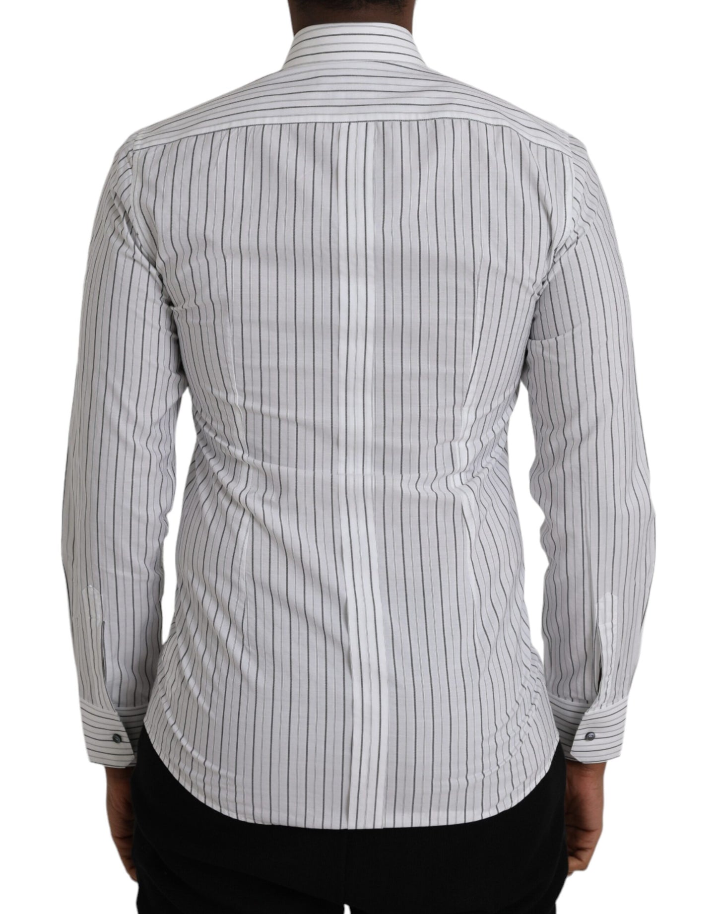 Camicia da abito formale a righe bianche e nere ORO